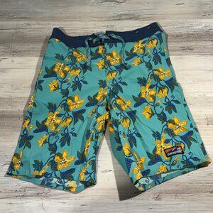 Patagonia Board‎ Shorts Mens Size 30 Tropical Print Swim Casual Cargo Beach 9"